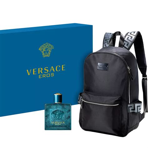 versace parfume for men|Versace men's perfume with backpack.